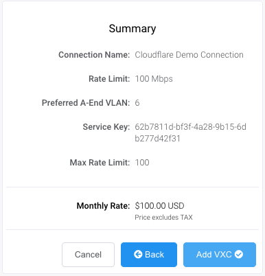 Cloudflare connection details