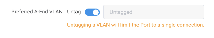 Untagging a VLAN