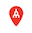 This image shows a red pin. This control displays installed locations on the map