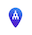 This image shows a blue pin. This control displays locations where you have services on the map