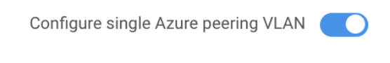 Única VLAN de emparejamiento de Azure