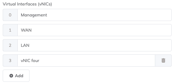 Añadir nombre para vNIC