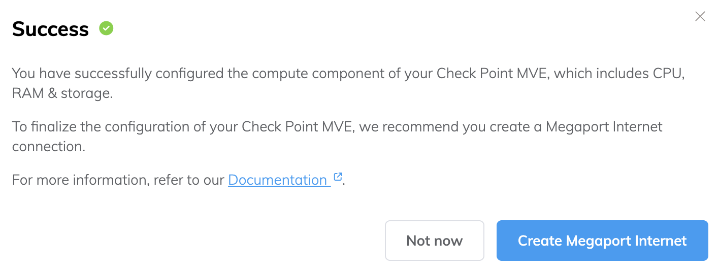 Créer une connexion Megaport Internet