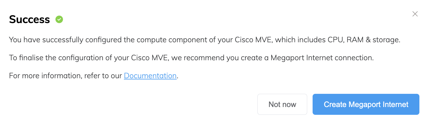Créer une connexion Megaport Internet