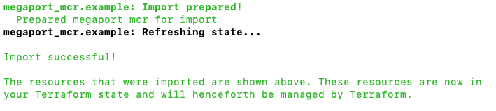 Message d'importation réussi