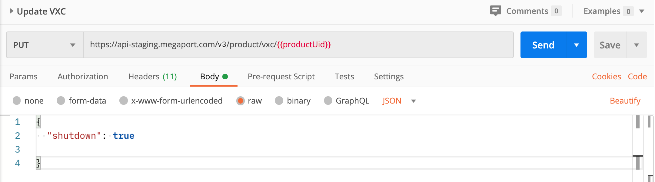 Richiesta di Arresto VXC
