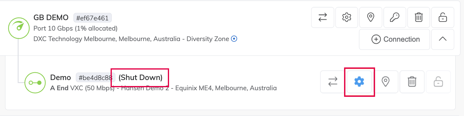 Connessione VXC Arrestata nella Pagina dei Servizi