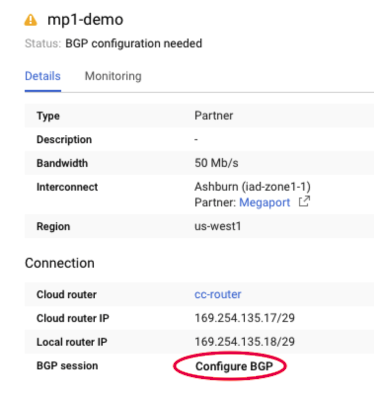 Configura BGP