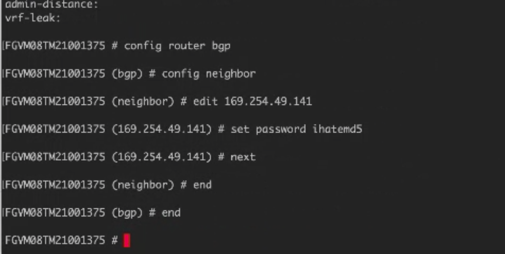 Passaggi CLI per BGP