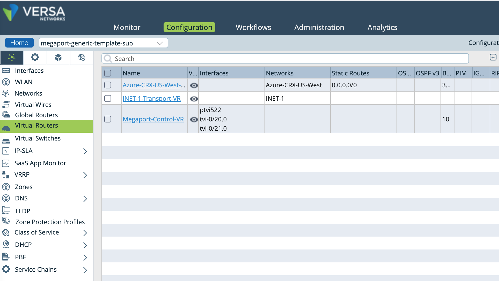 Router virtuale Director