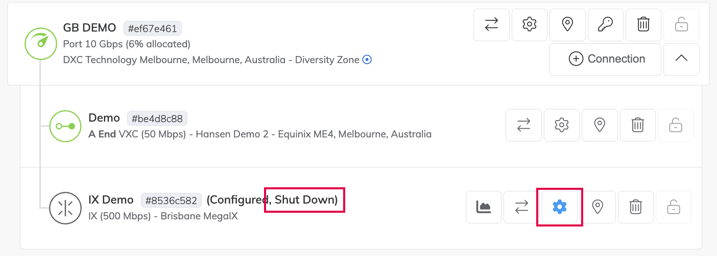 Connessione all'IX arrestata nella pagina dei servizi