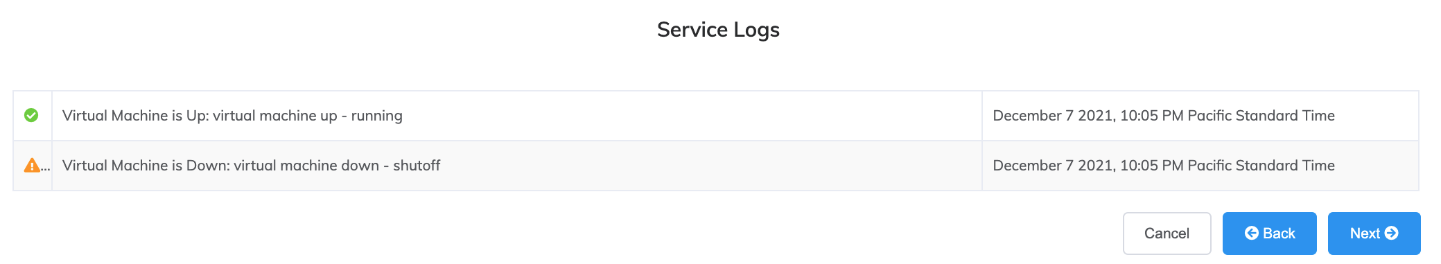 Service Logs