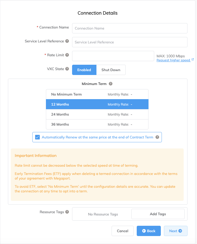 Digitalocean connection details