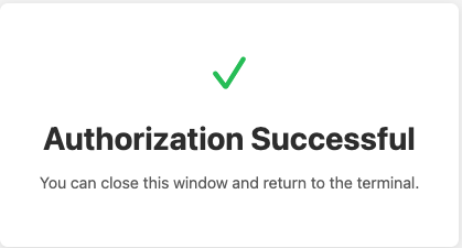 authorization successful