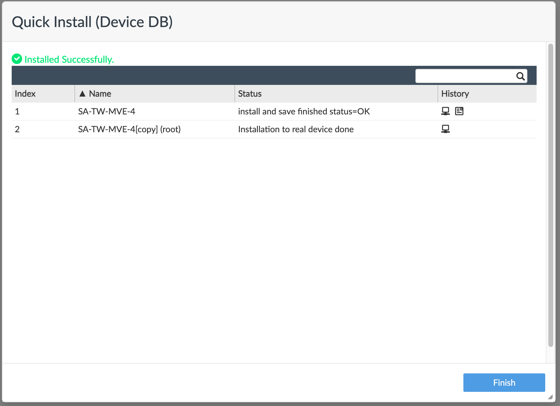 Push config to device in FortiManager
