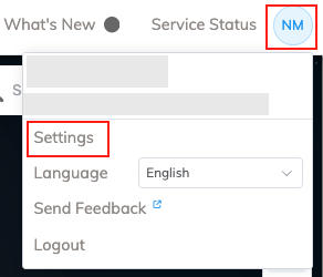 This image shows how to access the settings menu