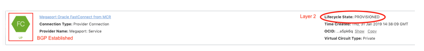 FastConnect status