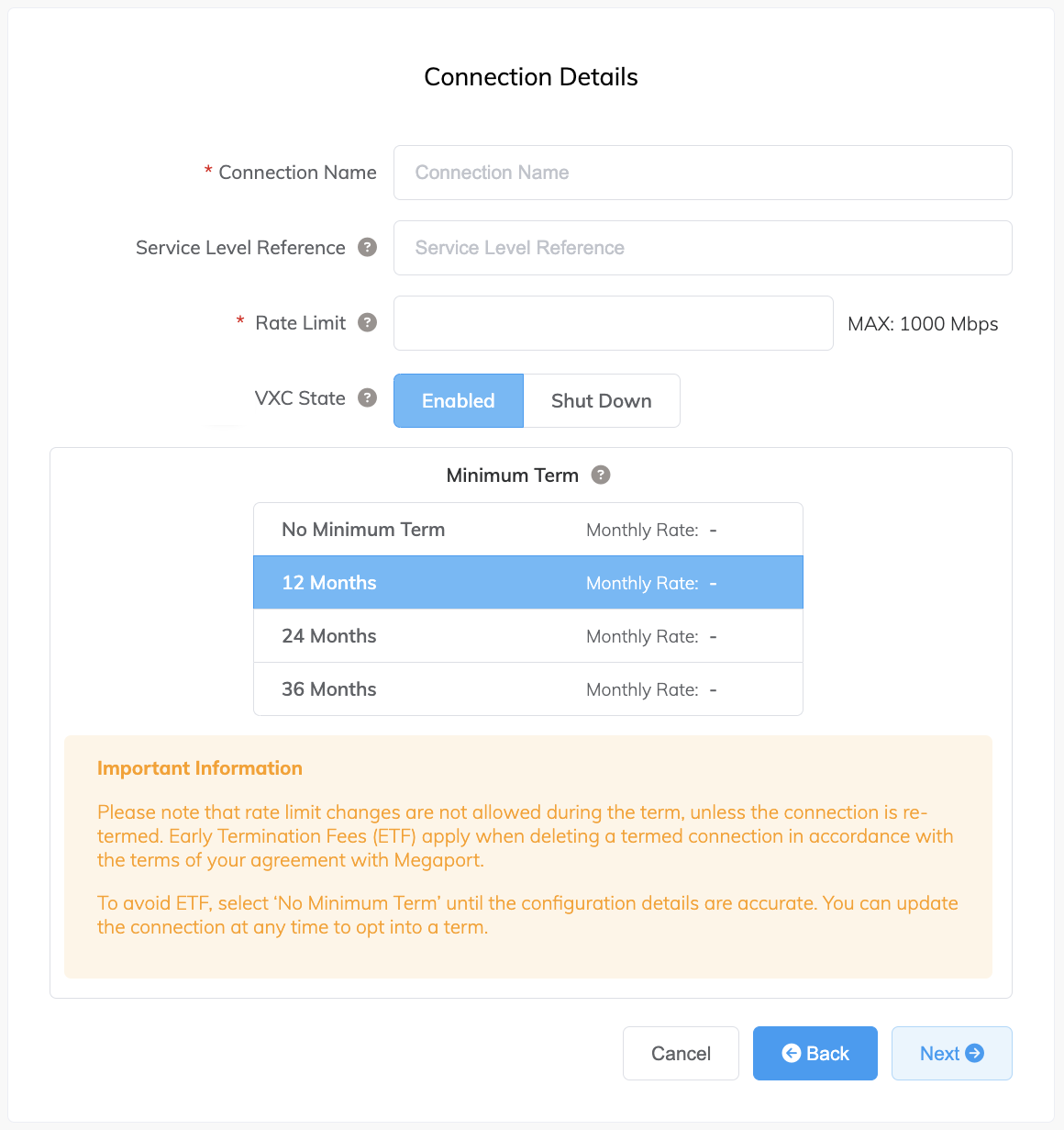 FastConnect details