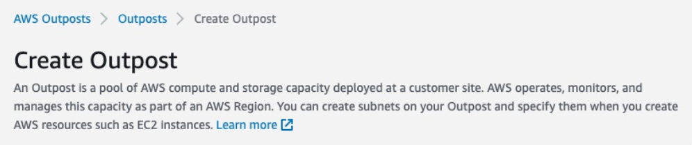 Create Outpost