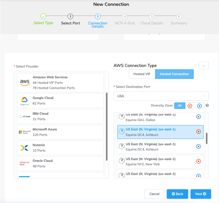 MCR to AWS Connection