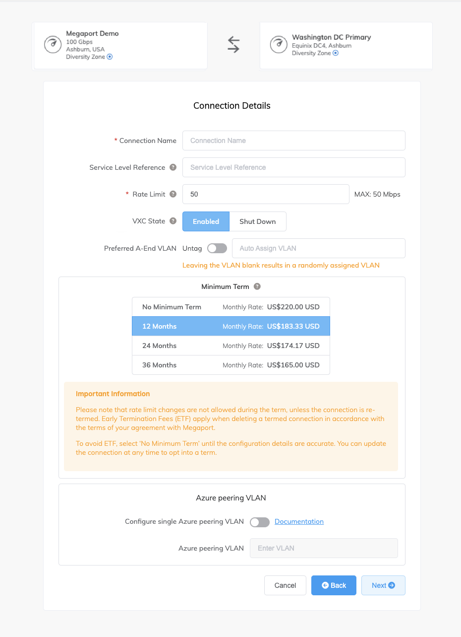 Connection Details