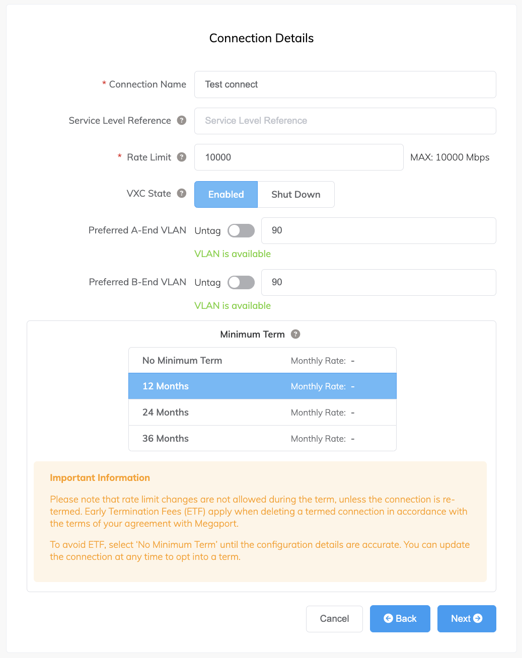 Sungard AS connection details