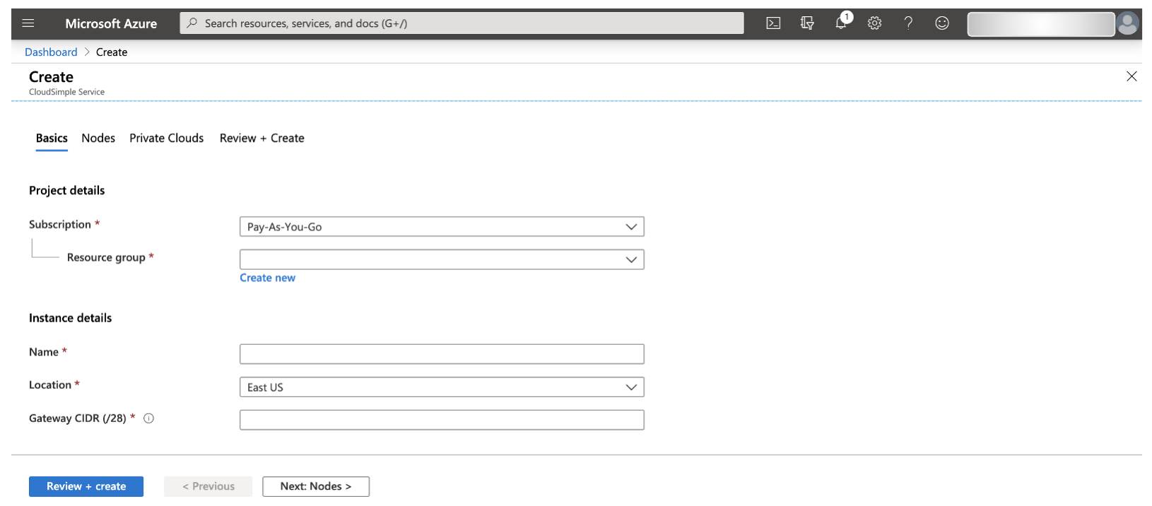 VMware Solution do CloudSimple