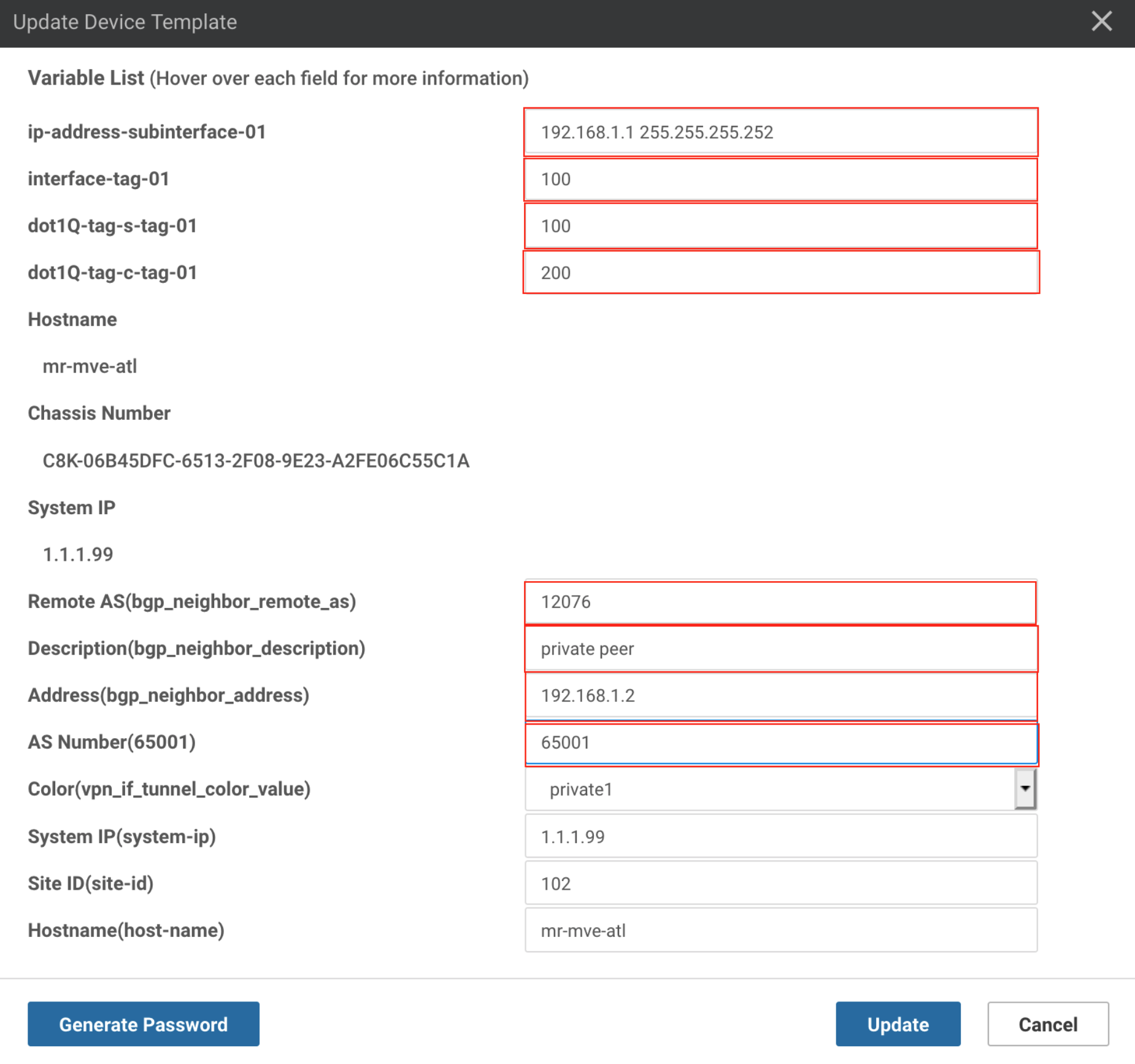 vManage Templates