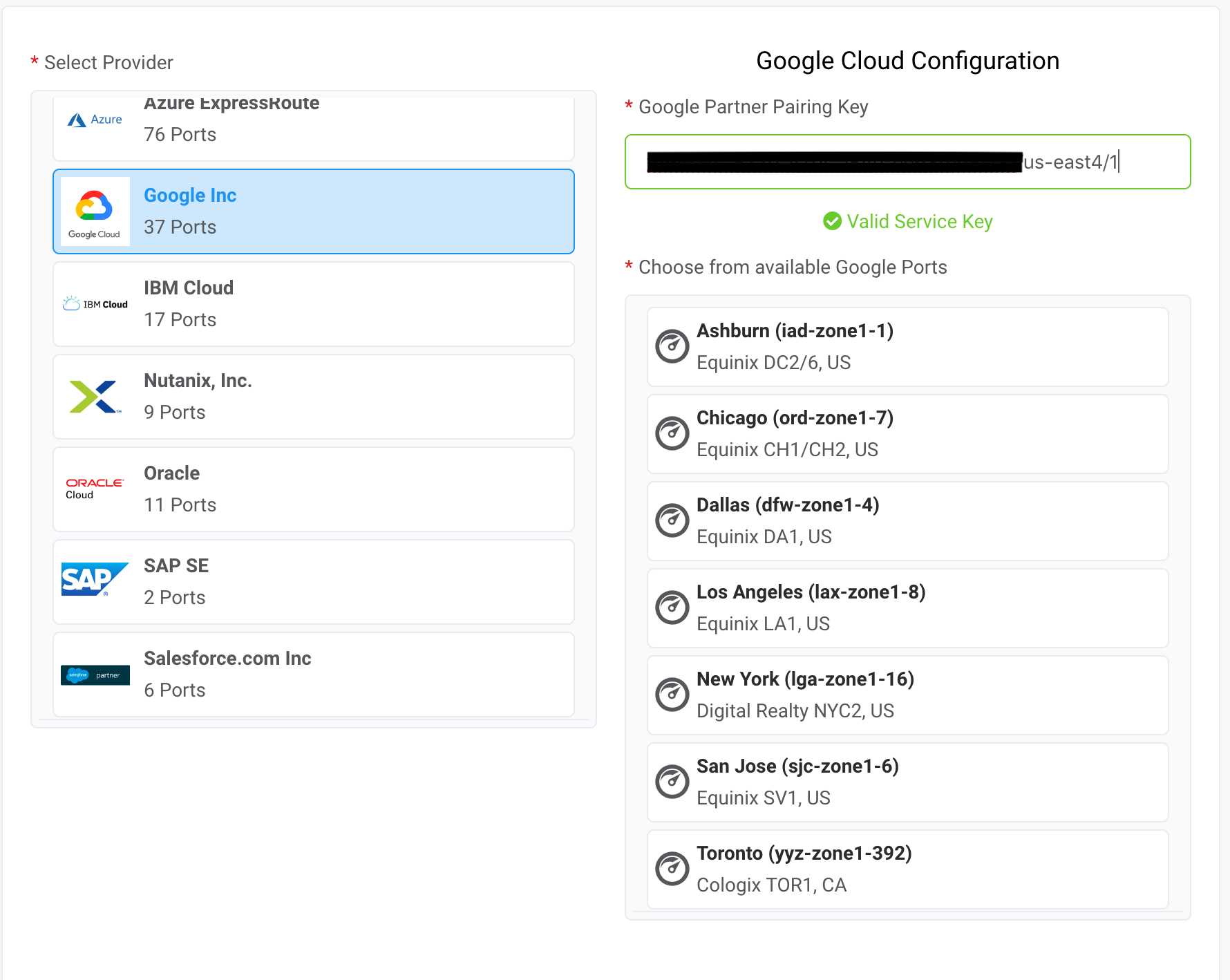Google as the provider