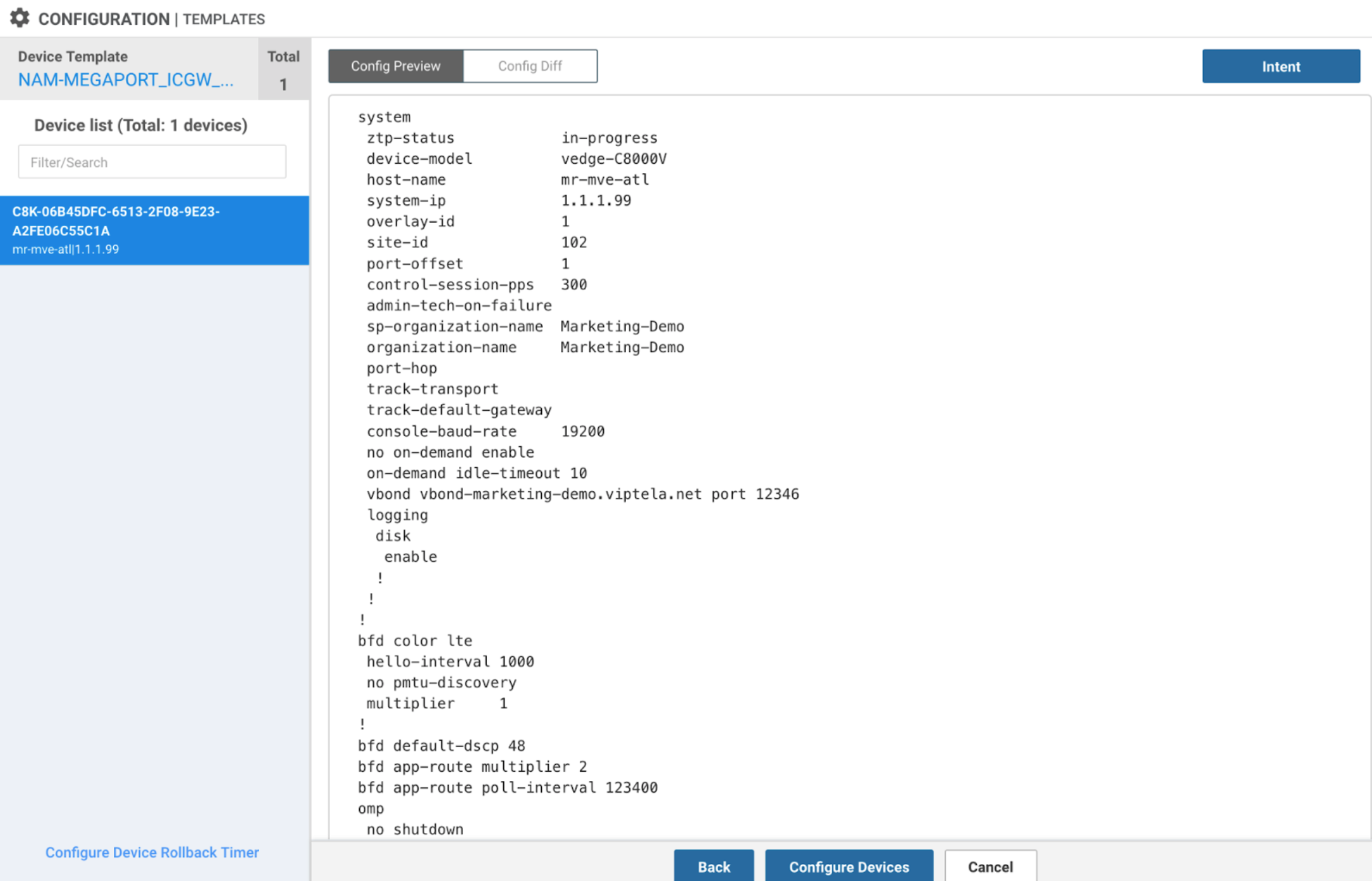 vManage Templates