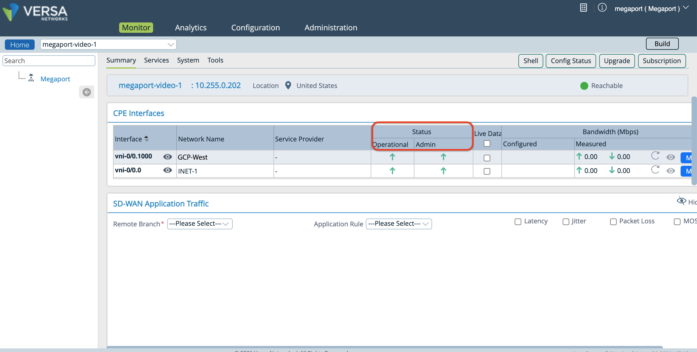 Monitoring details
