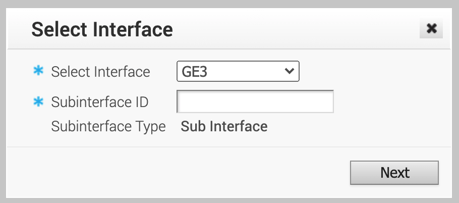 Selecionar Interface