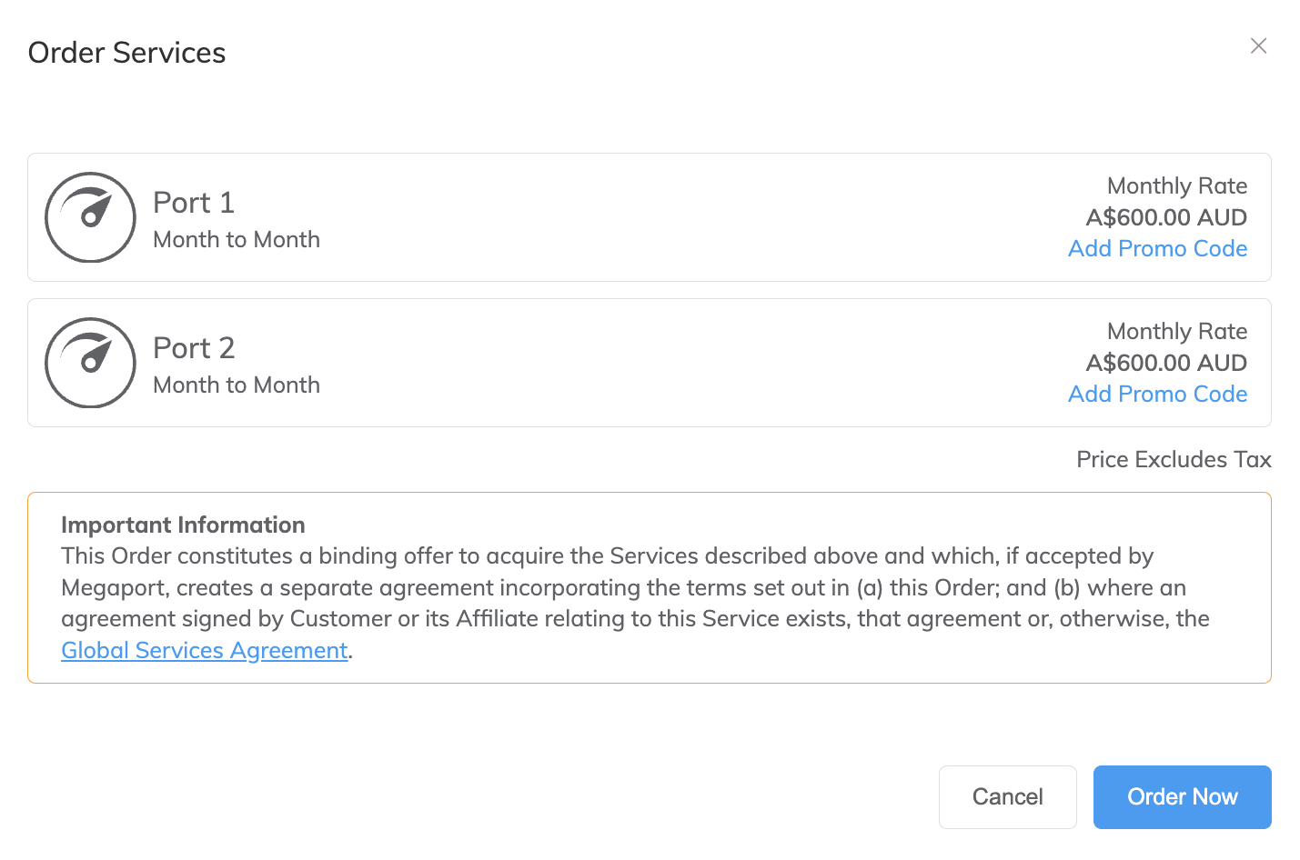 Order services