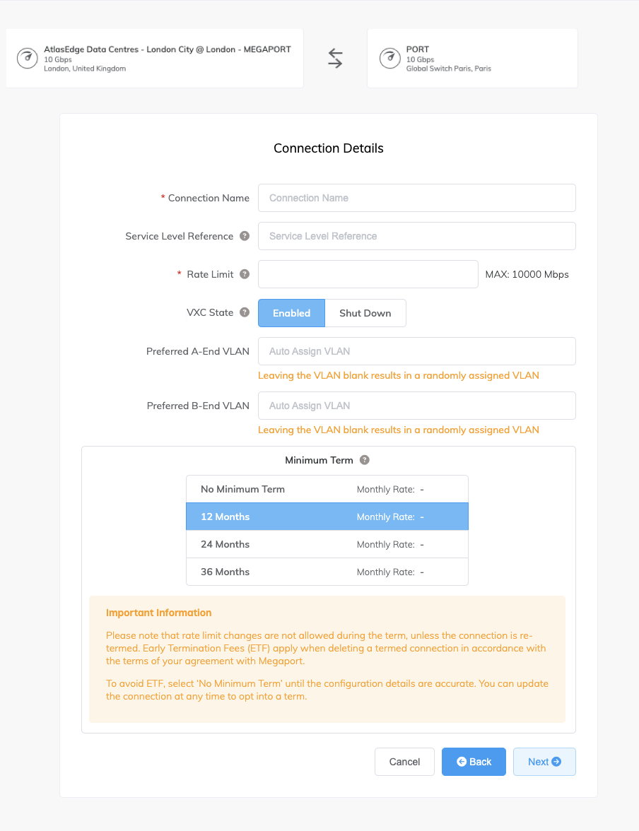 Create private VXC