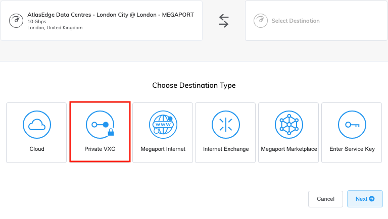 Create private VXC