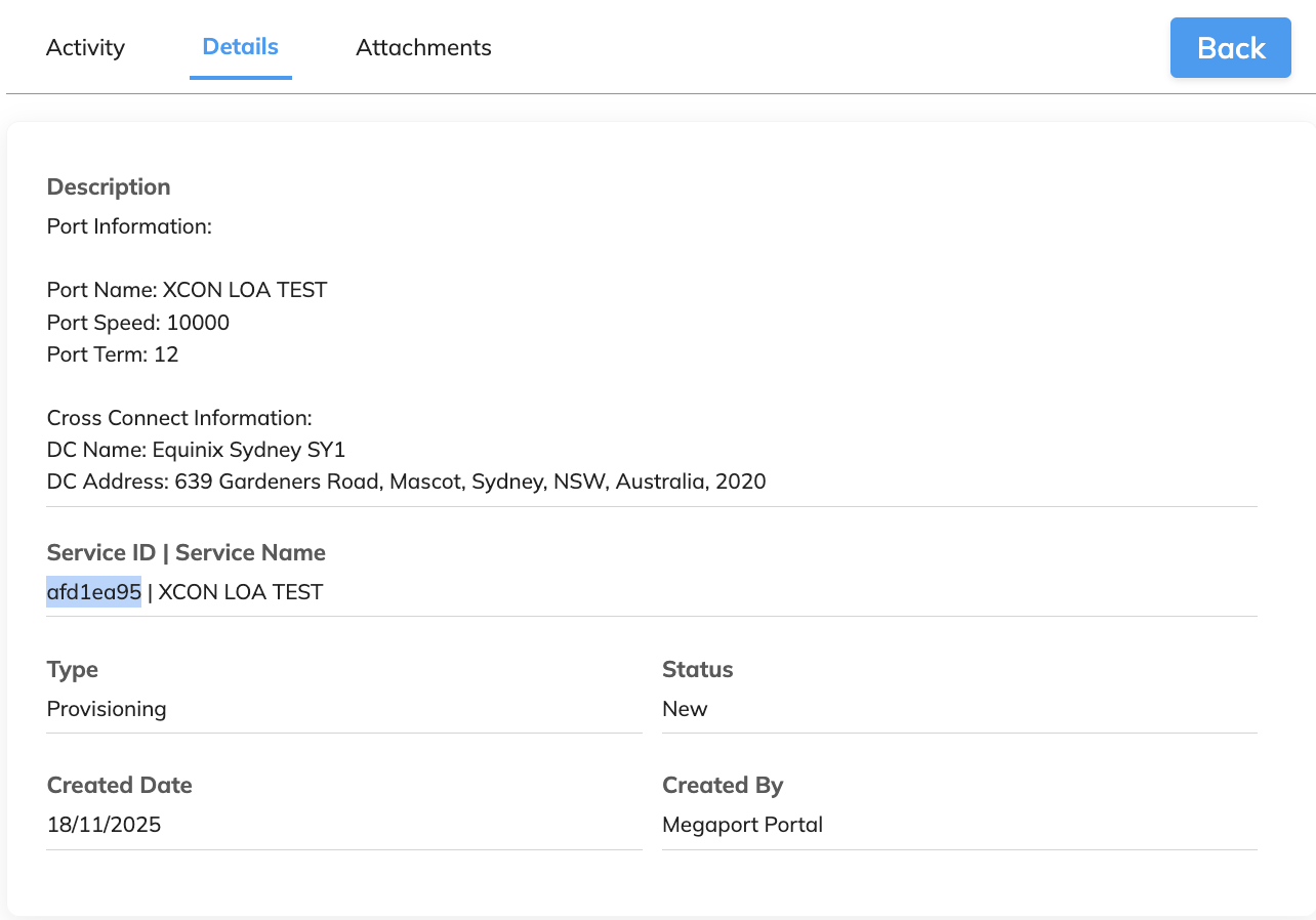 aba Details do Support Requests Portal