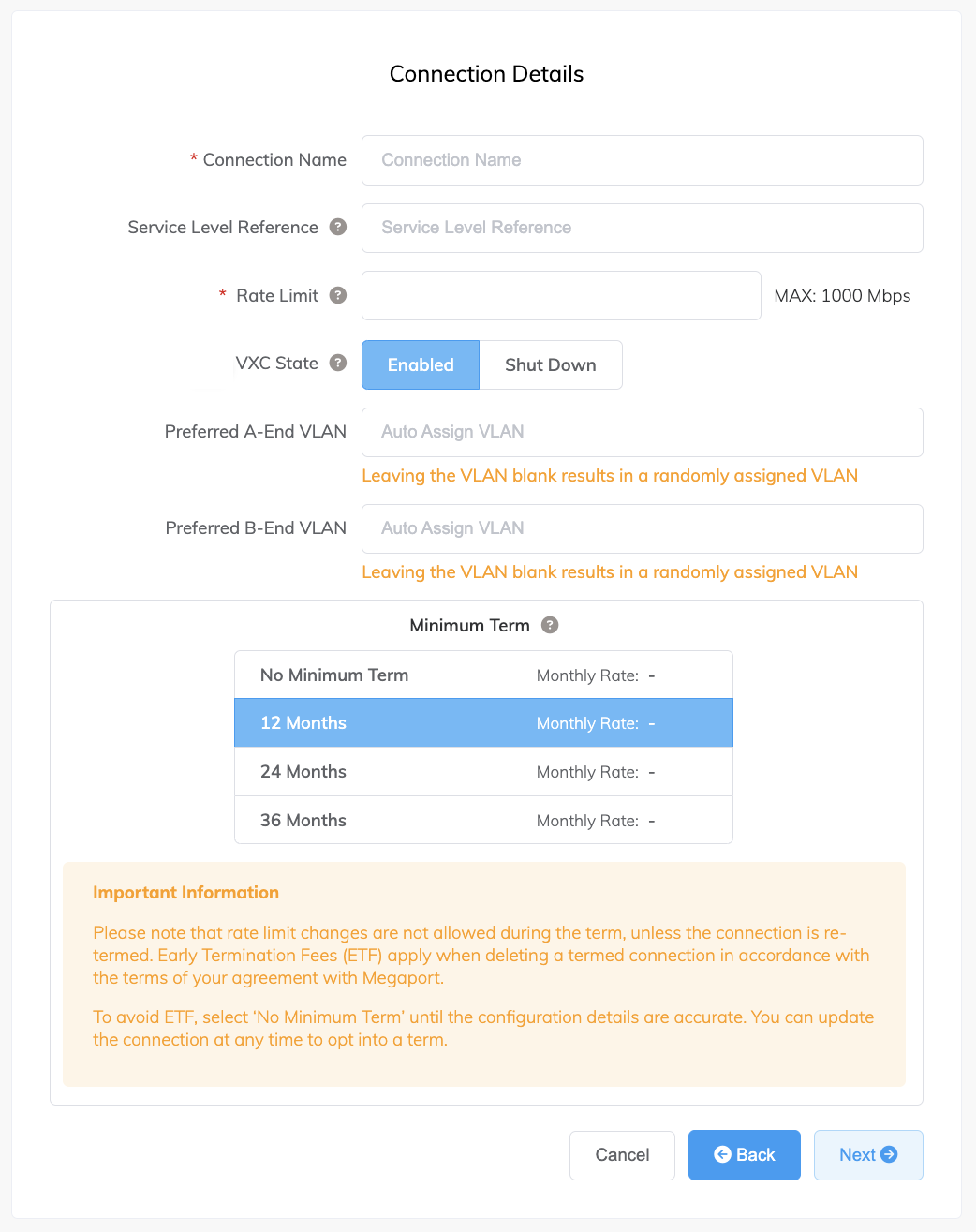 Add VXC details