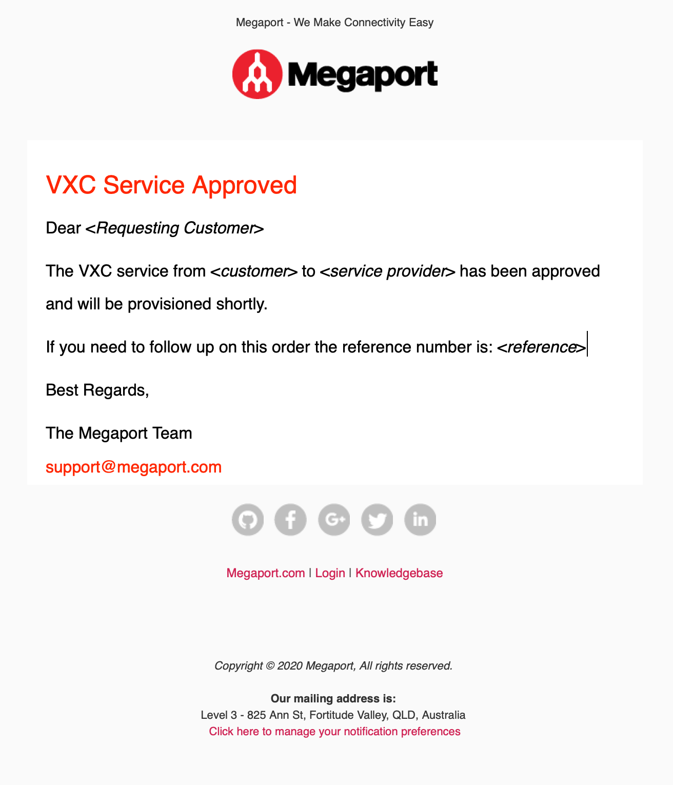 Service provider response