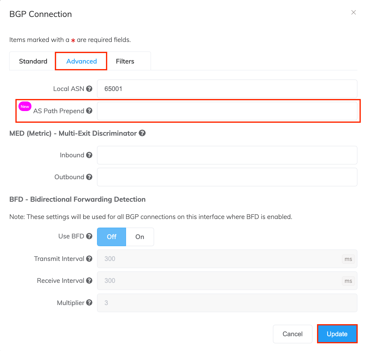 ASN Prepend setting