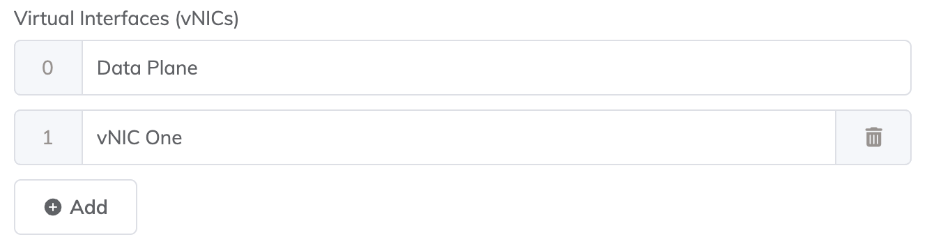 Adicionar nome para a vNIC