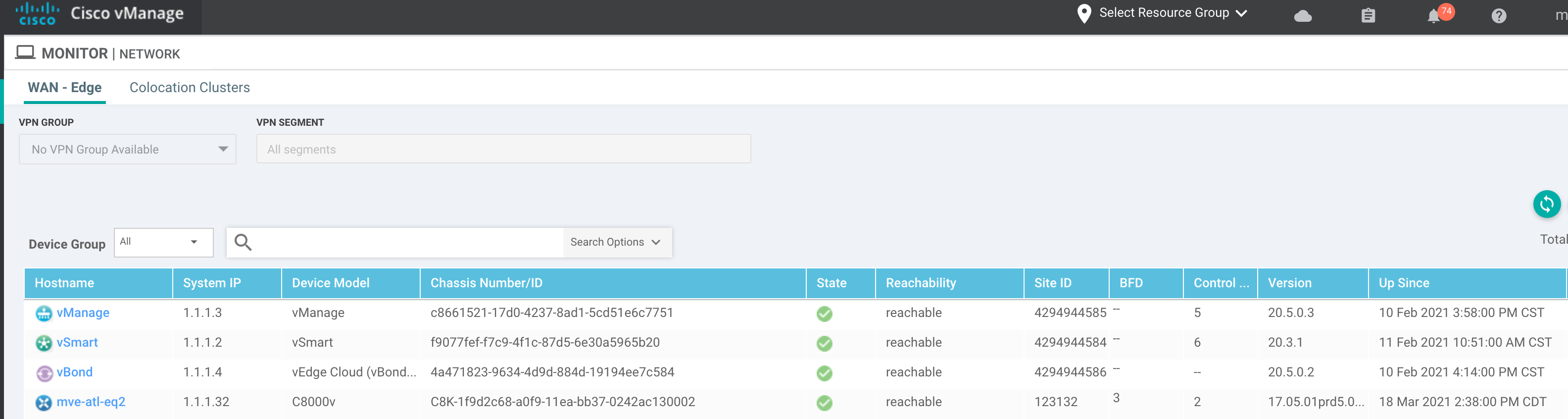 interconnect gateway no vManage