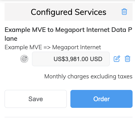 Serviços configurados