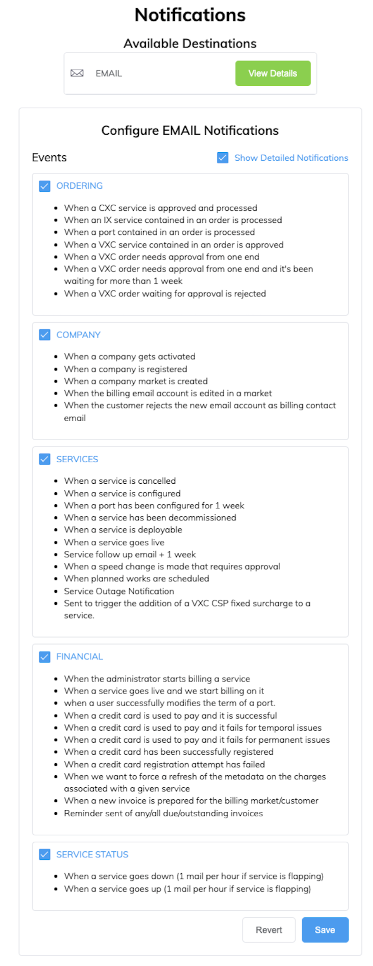 Configurar Notificações por E-mail