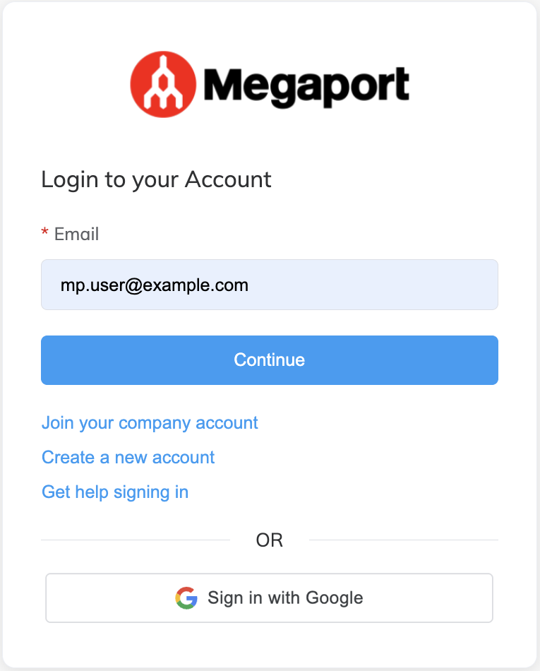 Faça login com a senha temporária