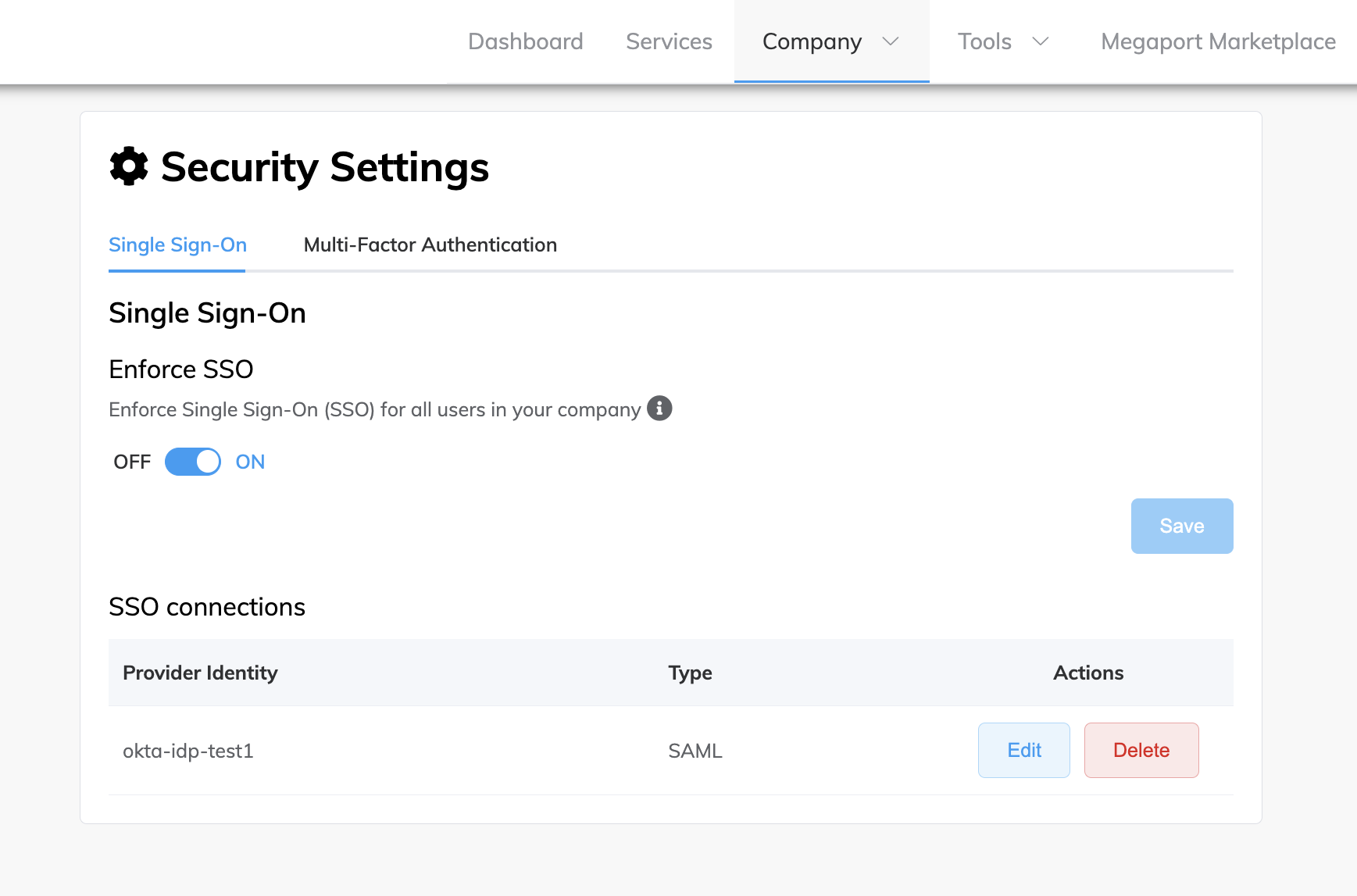 Configuração Global de SSO
