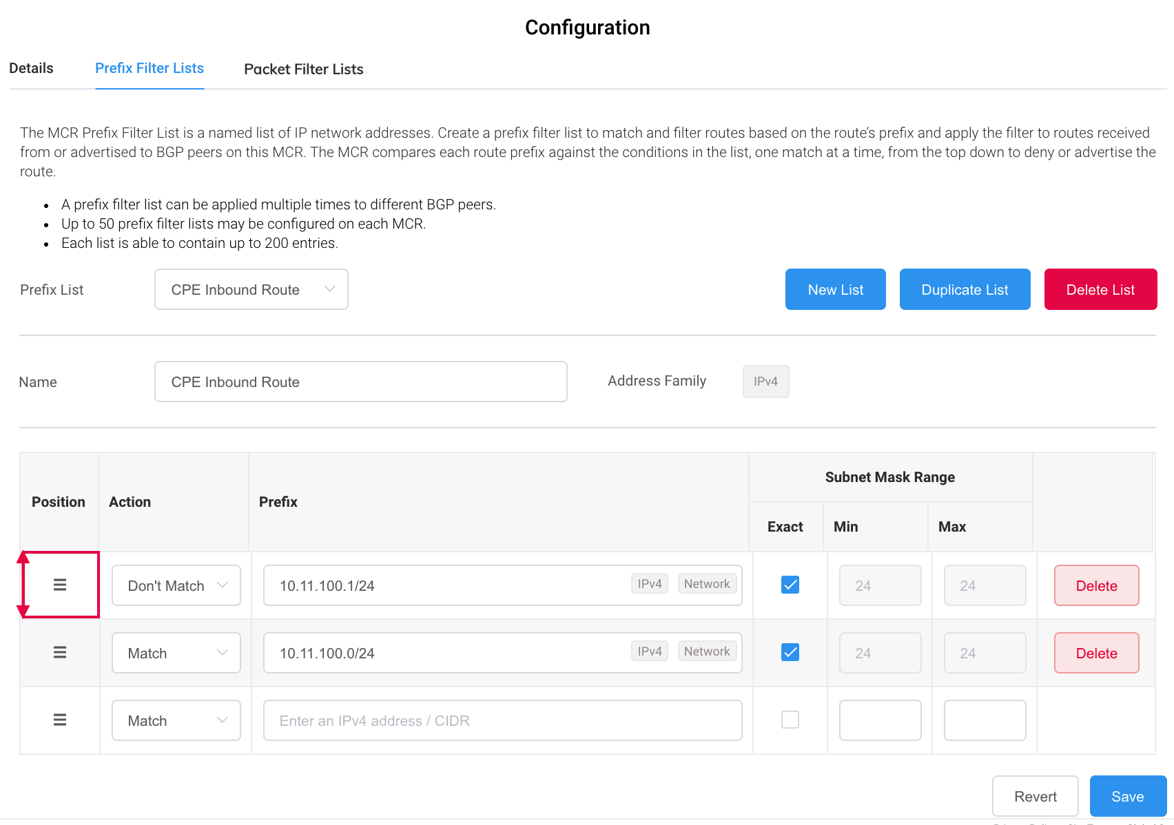 Reposicionar uma regra