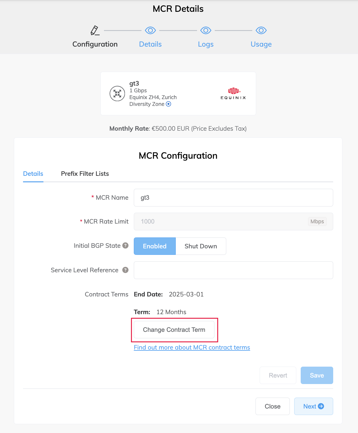 Alterar Contrato do MCR