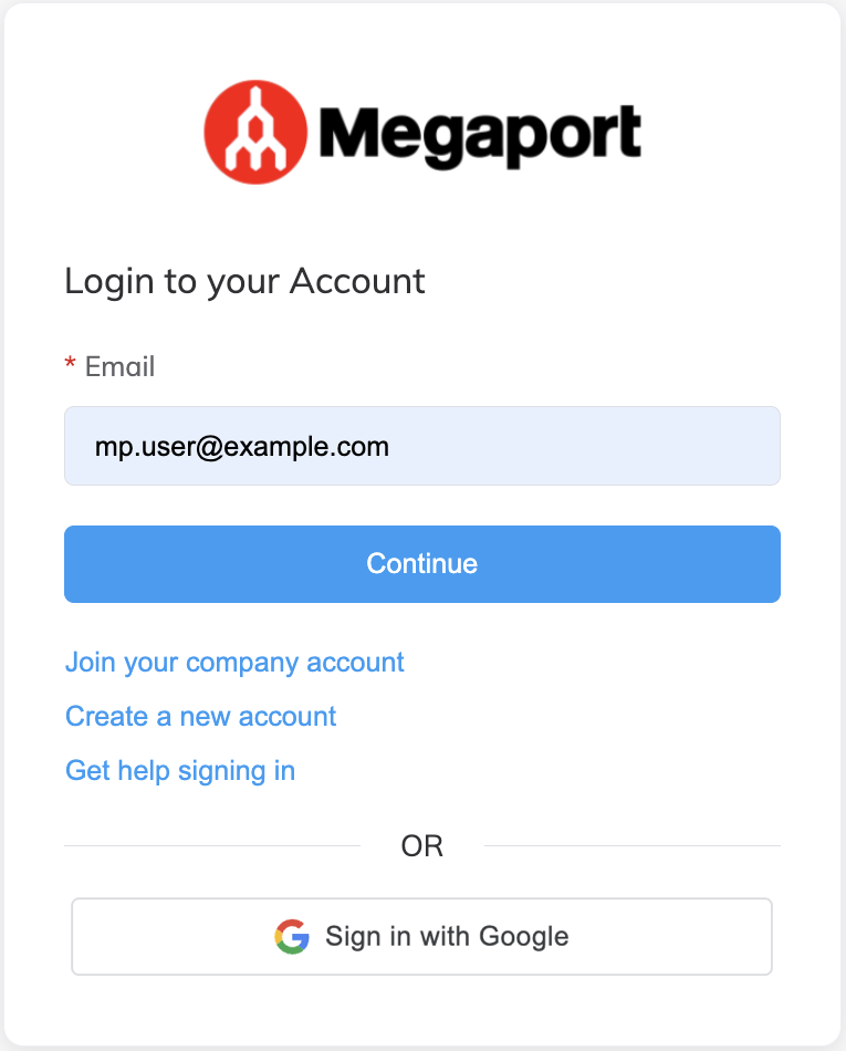 Log in with temporary password