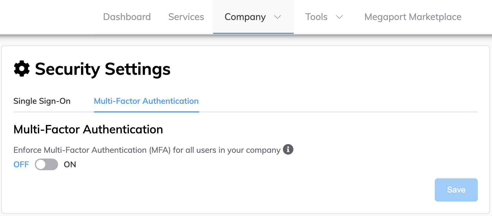 Global Multi-factor Authentication Setting
