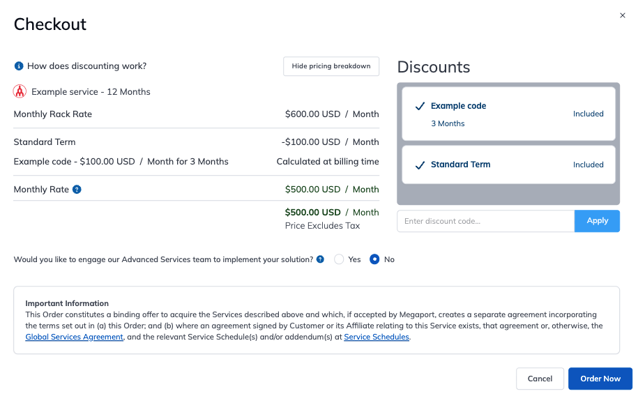 Add Promo Code